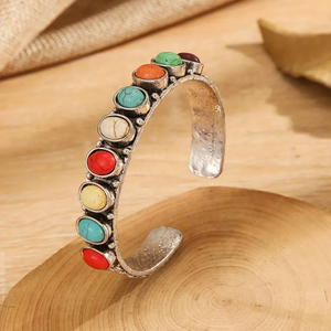 Boho tarzı kadın bilezik turkuaz aksesuarları ile açık Retro renk koruma bilezik - Product Image 3