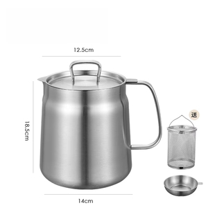 Customized Healthy Cook Stock Stainless Steel 304 Kitchenware Washing Healthy Dim Sum Food Cooking Oil Filter <strong>Strain</strong> Cooker <strong>Pot</strong> - Product Image 5