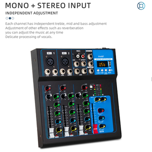 Özel fırsatlar masaüstü müzik ses kartı konsol ses sistemi, 4 kanal mikser, stüdyo canlı DJ denetleyici/ses konsolu mikser - Product Image 4