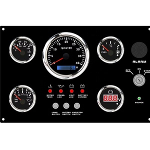 3000RPMタコメーター水温デュアルユニット油圧10barオイルレベル0-190デジタルディスプレイ電圧インストルメントパネル