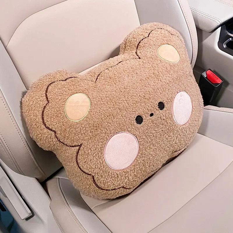 Peluche Anime simpatico cartone animato auto cuscino creativo per poggiatesta auto cuscino protettivo per il collo sedile posteriore anteriore schienale cuscino ragazza