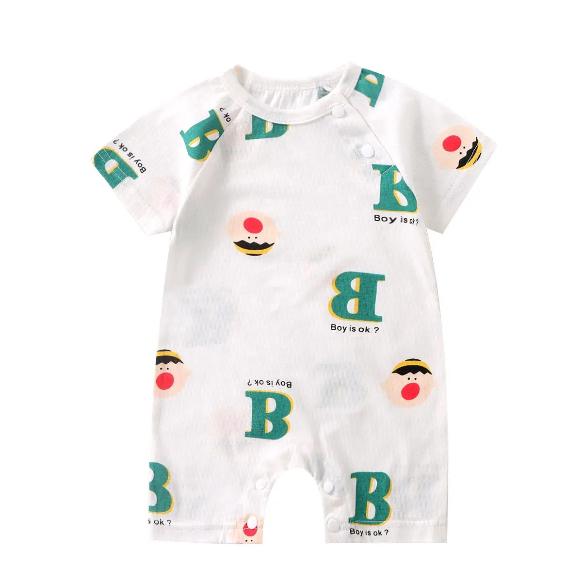 All'ingrosso prezzo basso neonato carino neonate ragazzi vestiti personalizzati estate pagliaccetti del bambino 100% cotone abbigliamento per bambini