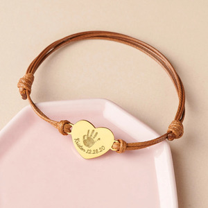 Bracciale con nome personalizzato inciso in acciaio inossidabile inciso personalizzato con data di nascita da donna bracciale con corde a cuore