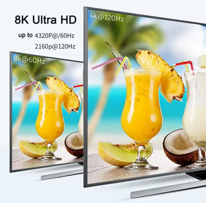8K 60Hz 4K 120Hz 1 entrada 2 salidas 2 puertos 2 vías HDMI Splitter 1 entrada 2 salidas Video HDMI Splitter 1x2 Soporte Gestión EDID - Product Image 2