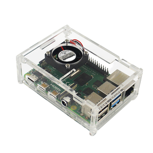 New <strong>Raspberry</strong> <strong>Pi</strong> 4 Acrylic Case <strong>Transparent</strong> Box Shell Support CPU Cooling Fan For <strong>Raspberry</strong> <strong>Pi</strong> 4 <strong>Model</strong> <strong>B</strong>