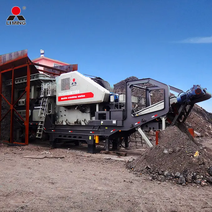 gravel mobile crushing plant for crush stone quarry with screening machine