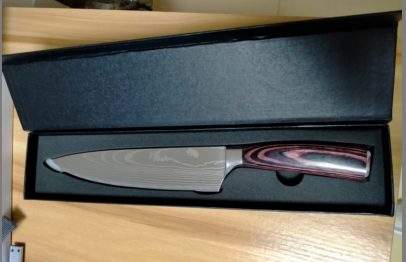 Couteau de chef (manche en bois pakka)