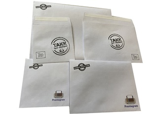 Gedruckte weiße Kraftpapier-Geschäfts umschläge Kraft umschlag mit Knopf-und Schnur verschluss - Product Image 6