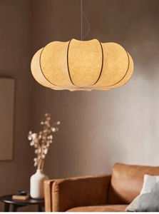 Geleneksel el işi özel japon tarzı ipek kolye lamba el yapımı tavan ışık çay evi veya restoran için - Product Image 3