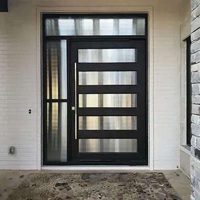 Double porte en fer forgé pour maison avec verre, décoration Antique, Design de luxe, 1 pièce