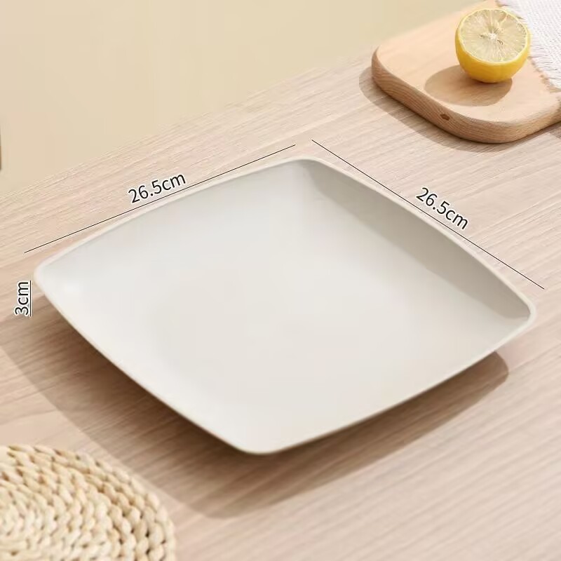Large square plate 2626cm-1 beige