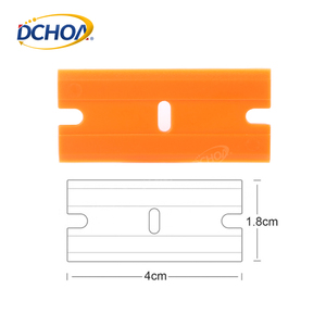 Sarma plastik tıraş bıçağı kazıyıcı seti 2 paket kazıyıcı aracı ile 100 paket plastik bıçaklar araba Sticker jilet kazıyıcı - Product Image 4