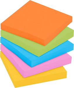 Logo personalizzato 3*3 pollici note adesive di colore brillante per Notebook casa e scuola personalizzato blocco note blocco note - Product Image 4
