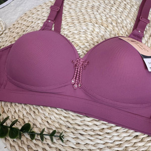 C19 # yüksek kaliteli kadın artı boyutu pürüzsüz balenli sutyen orta yaşlı yaşlı kilolu kadınlar için seksi örme tasarım toptan - Product Image 2