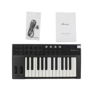 25键MIDI键盘带击打垫专业电子音乐MIDI控制器智能便携式编曲垫键盘 - Product Image 5