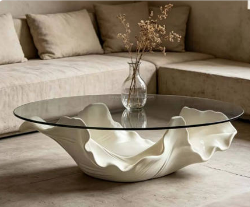 (ฐานสีขาวนวล + กระจกใส 130*60*31ซม.) ประกอบ