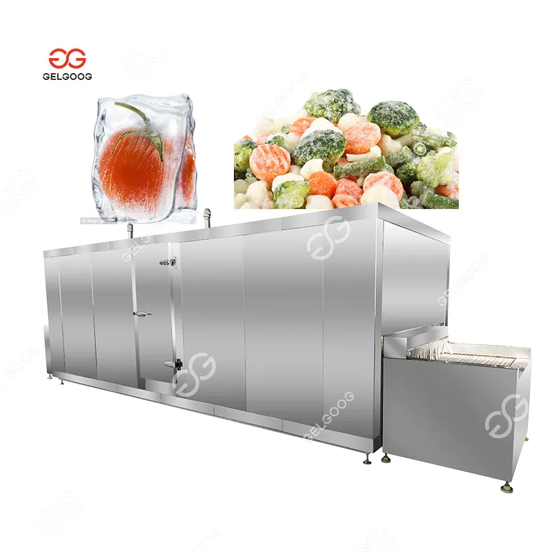Gelgoog Iqf Blast Congelador de setas vegetales Túnel de nitrógeno líquido Congelador Industrial Congelador de frutas congeladas