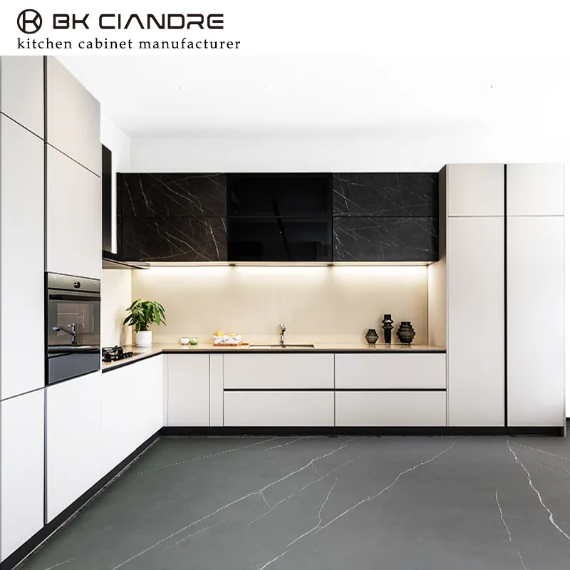 BK ciandreen-armarios de cocina modulares de cerámica, modernos, color blanco, de China