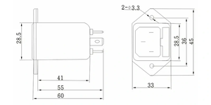 Nhà Máy Giá 110/250VAC Single phase EMI Lọc AC ổ cắm 1A 3A 6A 10A | <span class=keywords><strong>ul</strong></span> CE ROHS chứng nhận công nghiệp EMC Lọc - Product Image 3
