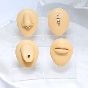 Silikon modeli dövme delinme uygulama simülasyon insan vücut parçası ekran kulak burun dudak göbek Piercing modeli - Product Image 2
