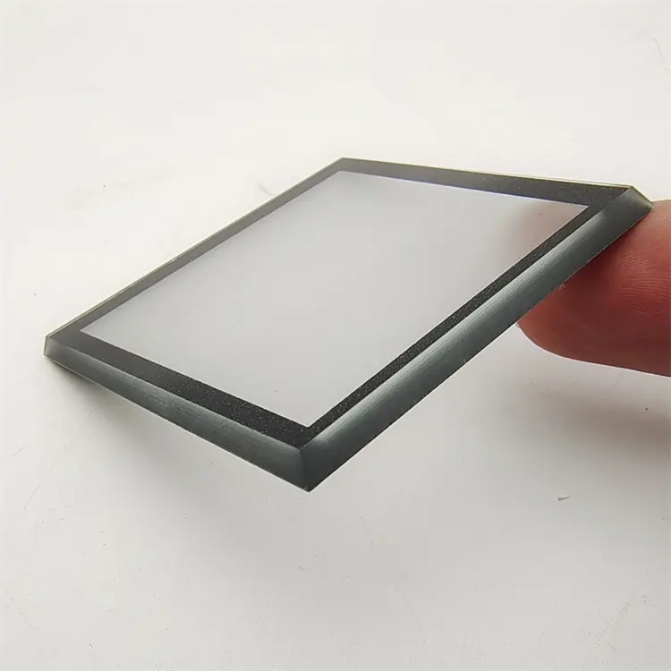 Petit bord biseauté personnalisé en verre trempé givré imprimé pour éclairage LED