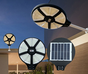 Yüksek güç 1000 watt LED güneş enerjili sokak ışığı toz geçirmez kare ABS IP65 değerlendirme fabrika fiyatı - Product Image 2