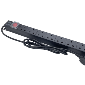 13A สายไฟต่อพ่วง<span class=keywords><strong>7</strong></span>ทางปลั๊กเสียบหลายตัว PDU สายไฟยาว2เมตรเบ้าเสียบผนังทองแดงสำหรับบ้านสำนักงานอลูมิเนียม CN - Product Image 1