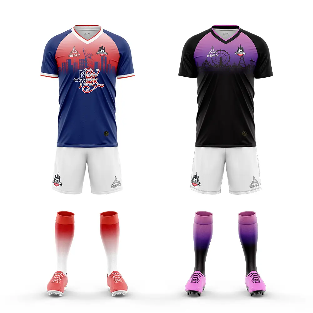 Одежда для футбола HEALY, персонализированная мужская футбольная форма, тренировочная Спортивная футболка с сублимационной печатью
