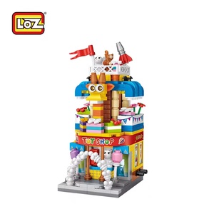 LOZ小粒子ビルディングブロックミニストリートビューシリーズキャンディーストア子供用パズルパズルパズルおもちゃ
