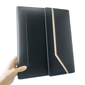 Small Business Low MOQ <strong>A4</strong> A5 B5 Portfolio <strong>Folder</strong> Binder Document Organizer with Card Holders Leather Padfolio Custom