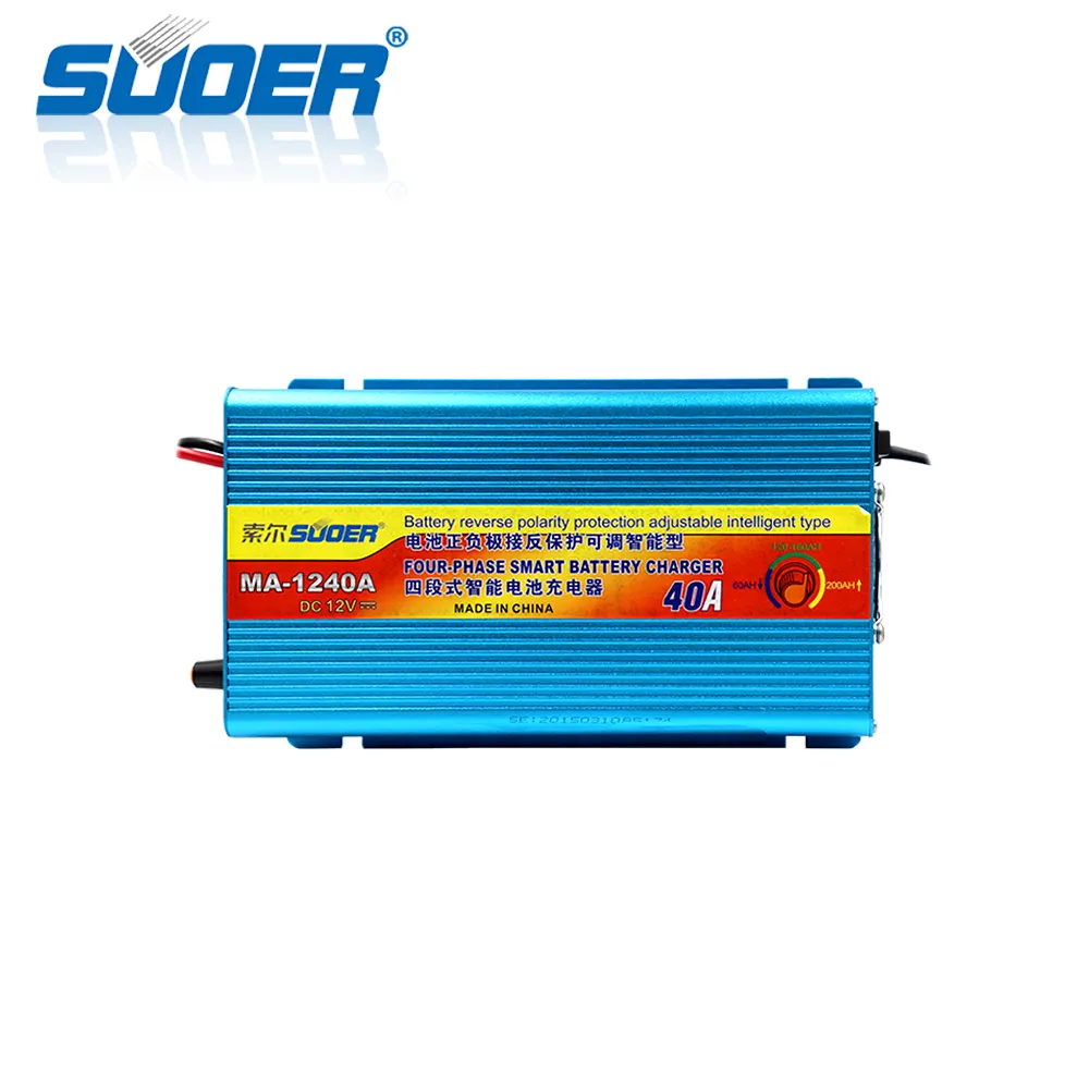 Suoer Intelligent Battery Charger 12V 40A Baterai Universal Home Charger