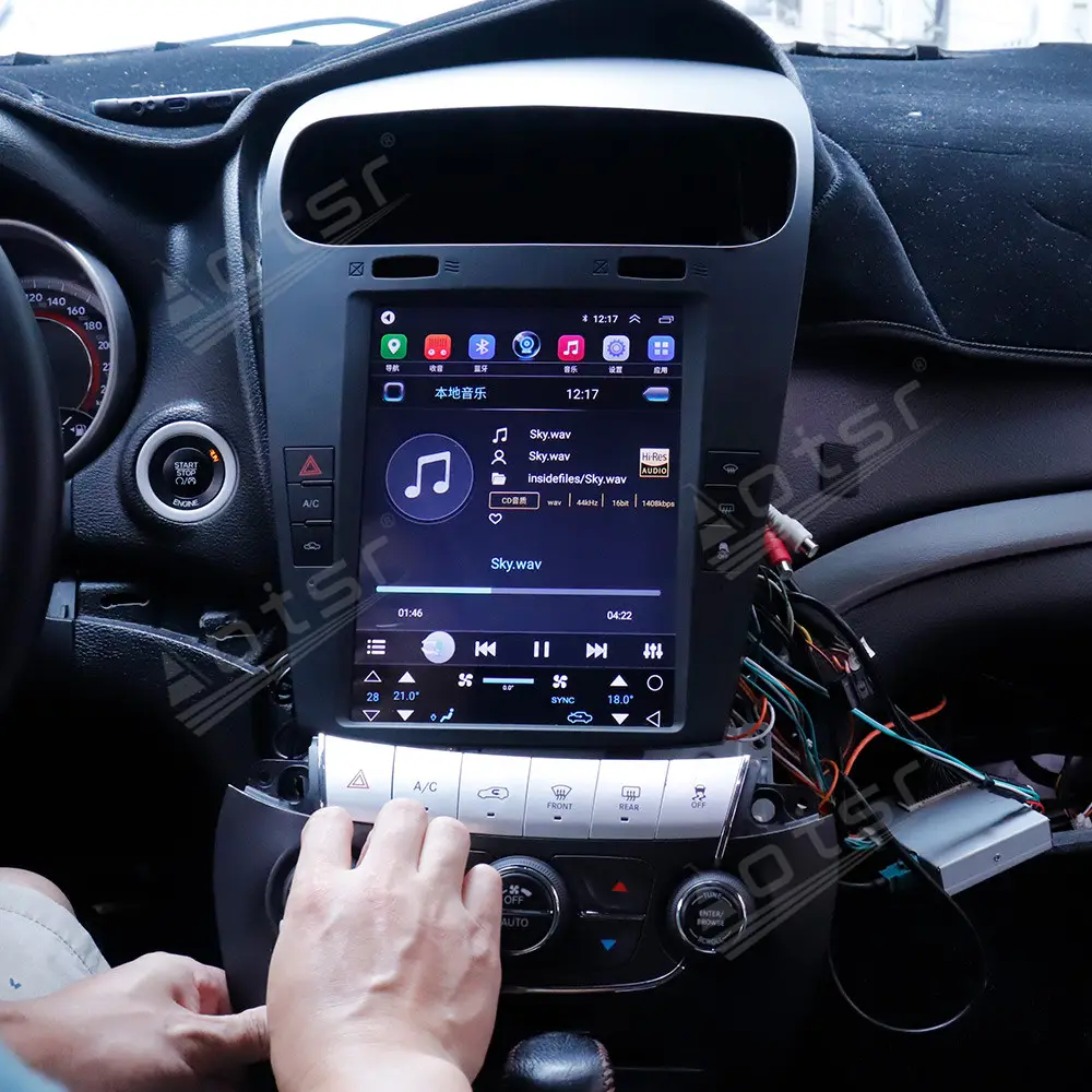 Autoradio multimédia, Android, Navigation GPS, Carplay, Style Tesla, pour voiture Fiat freeman, Dodge Journey