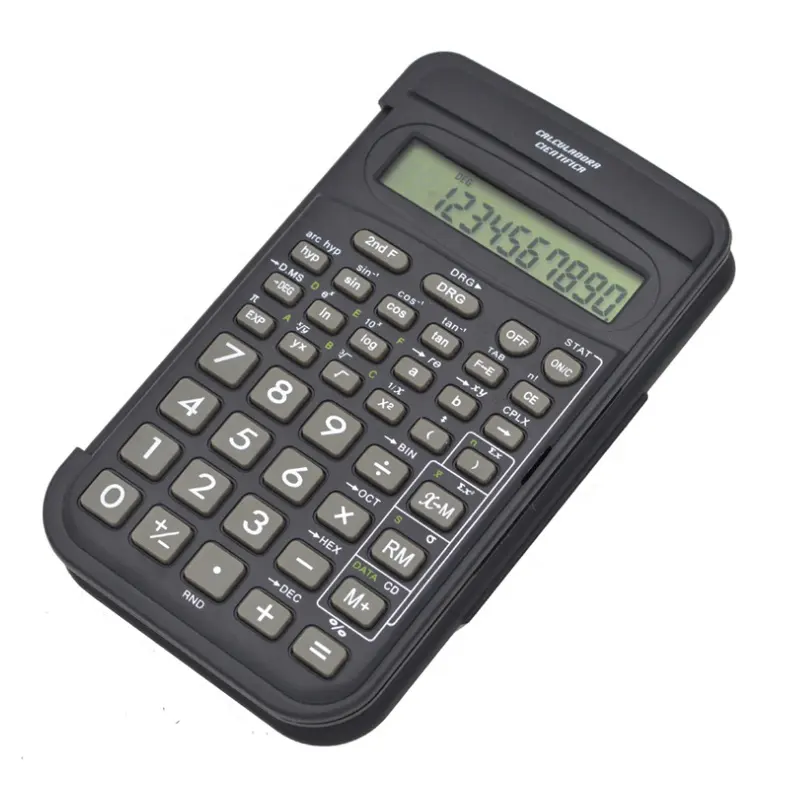 Pocket scientific calculator mit abdeckung 10 ziffern display rechner für studenten und werbe