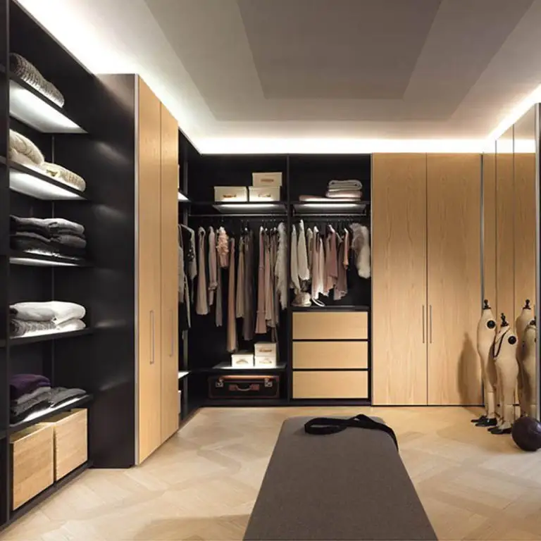 تصميم ملابس فاخرة حديثة لغرفة النوم، خزانة أفكار تصميم غرفة الملابس