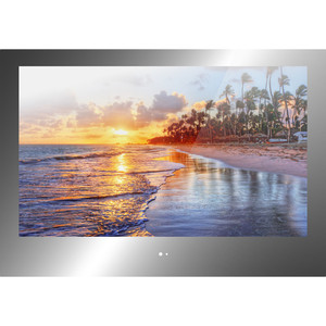 Nova televisão smart espelhada android, 27 polegadas, apartamento, banheiro, à prova d' água, tv com controle remoto