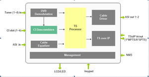 Receptor Satélite IRD de 4 canales con 4 ranuras CI, compatible con Irdeto Conax CAS, para equipos de cabecero de TV Digital - Product Image 4