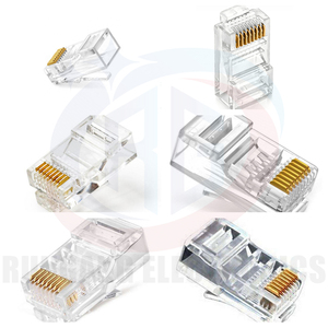 RG Jack 3.5mm uzatma tel kedi 5 RJ45 konnektör Gigabit Internet hızı PC korumasız kristal FTP bilgisayar güç kablosu ağ - Product Image 2