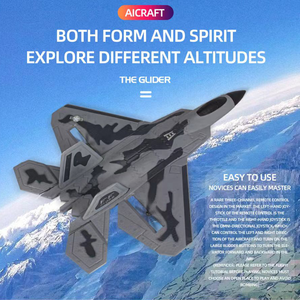 F22ファイターモデルRC飛行機飛行機2.4Ghz3CHリモートコントロールグライダー飛行機おもちゃ子供のための簡単な制御 - Product Image 6