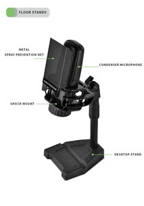 Gran oferta, soporte de escritorio, transmisión en vivo, grabación de estudio, mezclador de Audio, tarjeta de sonido V8 Plus, conjunto de micrófono con cable de condensación - Product Image 4