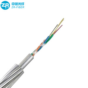 Topraklama kablosu tek modlu çelik tel G652d Opgw 48 çekirdekli Fiber optik kablo