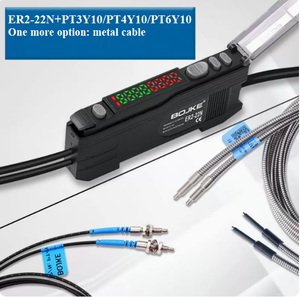 Detección de fibra óptica digital de plástico Sensor de amplificador fotoeléctrico de fibra óptica sensores de interruptor óptico - Product Image 3