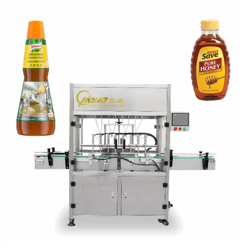 Máquina de llenado de miel líquida, pistón de alta precisión, salsa de tomate, salsa, salsa