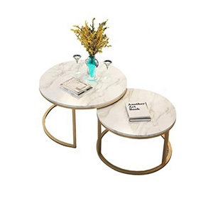 Mesa de anidación en forma cuadrada de Metal con tapa de madera, conjunto de 2 diseños clásicos, el mejor para salones y decoración del hogar - Product Image 6