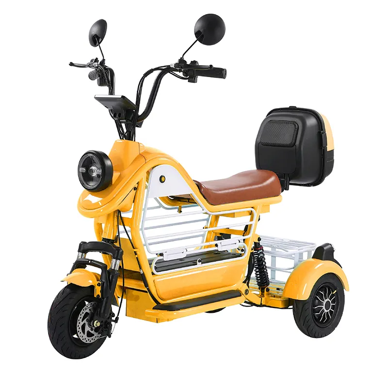 Yetişkinler için güvenli ve dayanıklı üç tekerlekli elektrikli Scooter motorlu motosiklet elektrikli üç tekerlekli bisiklet