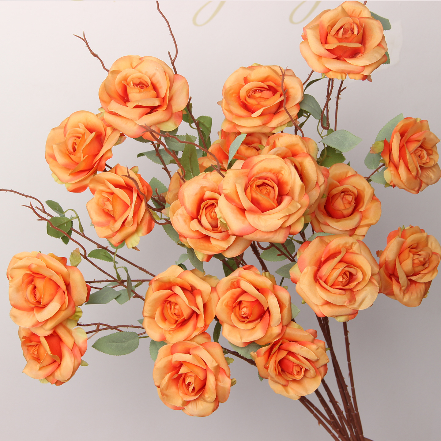 Rose Fendera orange à 2 têtes