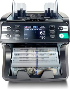 Contador de billetes con detector CIS dual, máquina de conteo de dinero, 2 unidades - Product Image 1