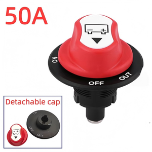 <strong>DC</strong> 12V 50A 100A <strong>200A</strong> 300A Car Rally Battery <strong>Switch</strong> Disconnecter Power <strong>Isolator</strong> Cut Off <strong>Switch</strong> Kit For Truck Car Motorcycle Boat