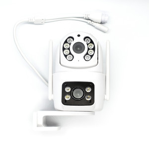 Wasserdichte Dual Lens Outdoor Full HD Smart CCTV Netzwerks icherheit Auto Human Tracking Überwachung AI Kamera