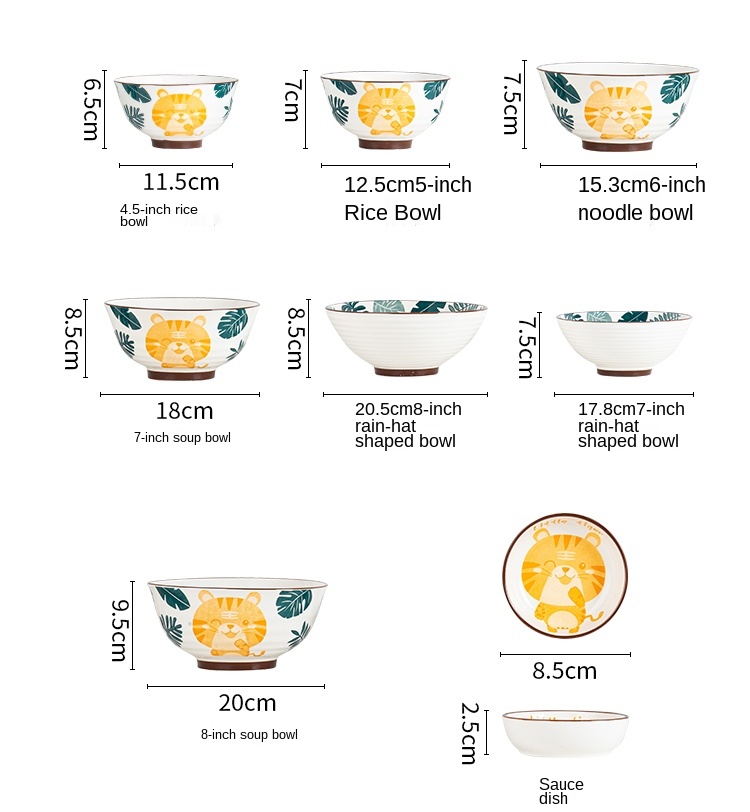 Dinner Set Plate Ceramic Porcelain Floral Tiger Design Luxury Cheap Wholesale Dishes Plates Sets Dinnerware