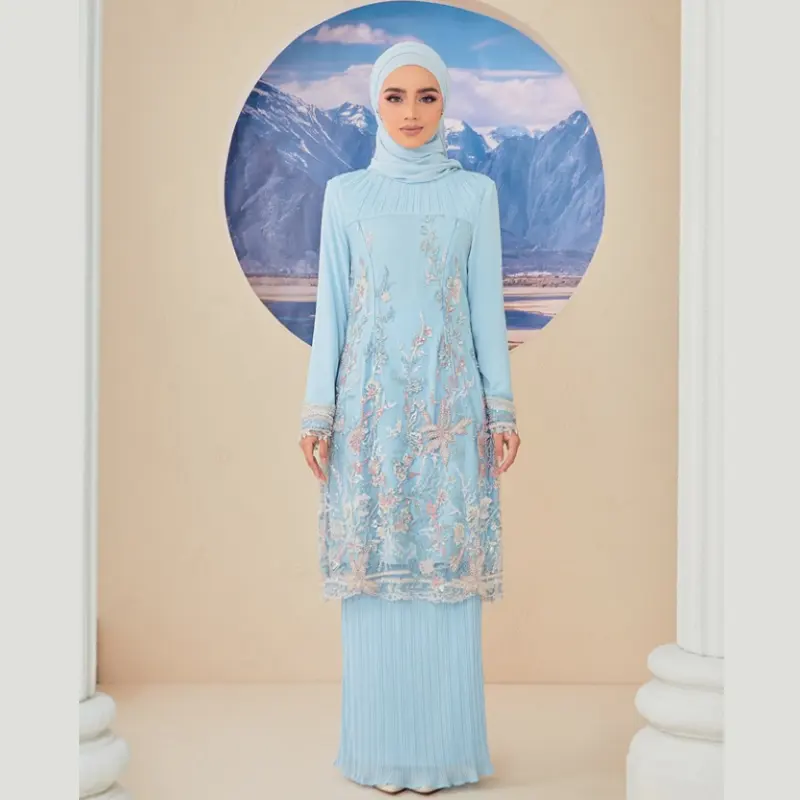 SIPO Eid 2023 Meilleure vente personnalisée Muslimah Baju Kurung imprimé Kebaya Baju Kurung femmes modernes malaisie